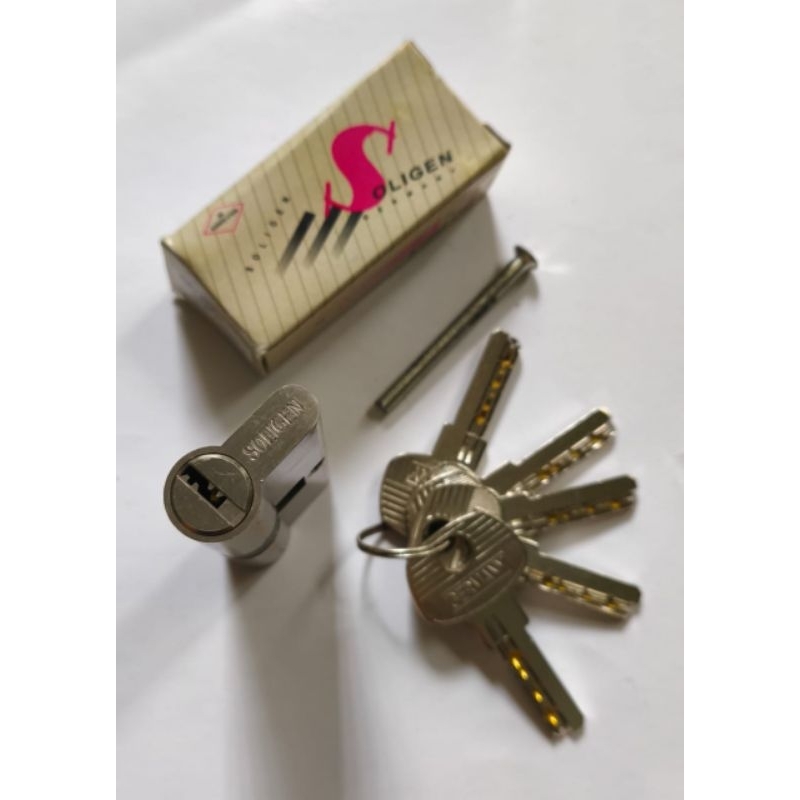 Soligen Silinder Kunci Pintu Besar 70mm Kuningan/Silinder Pintu/Soligen