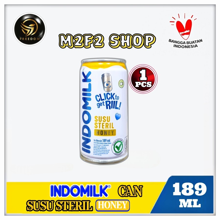 

Indomilk Susu Murni Steril Madu Kaleng | Honey Can - 189 ml (Kemasan Satuan)