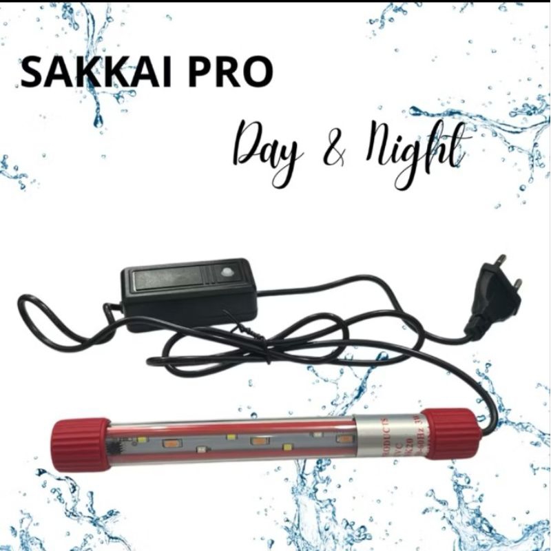 LAMPU SAKKAI PRO DAY NIGHT T4 3LED K 20 LED AQUARIUM TANNING