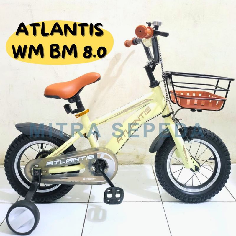 Sepeda Anak Classic BMX Laki Perempuan Atlantis WM BM 8.0 16 Inch Keranjang
