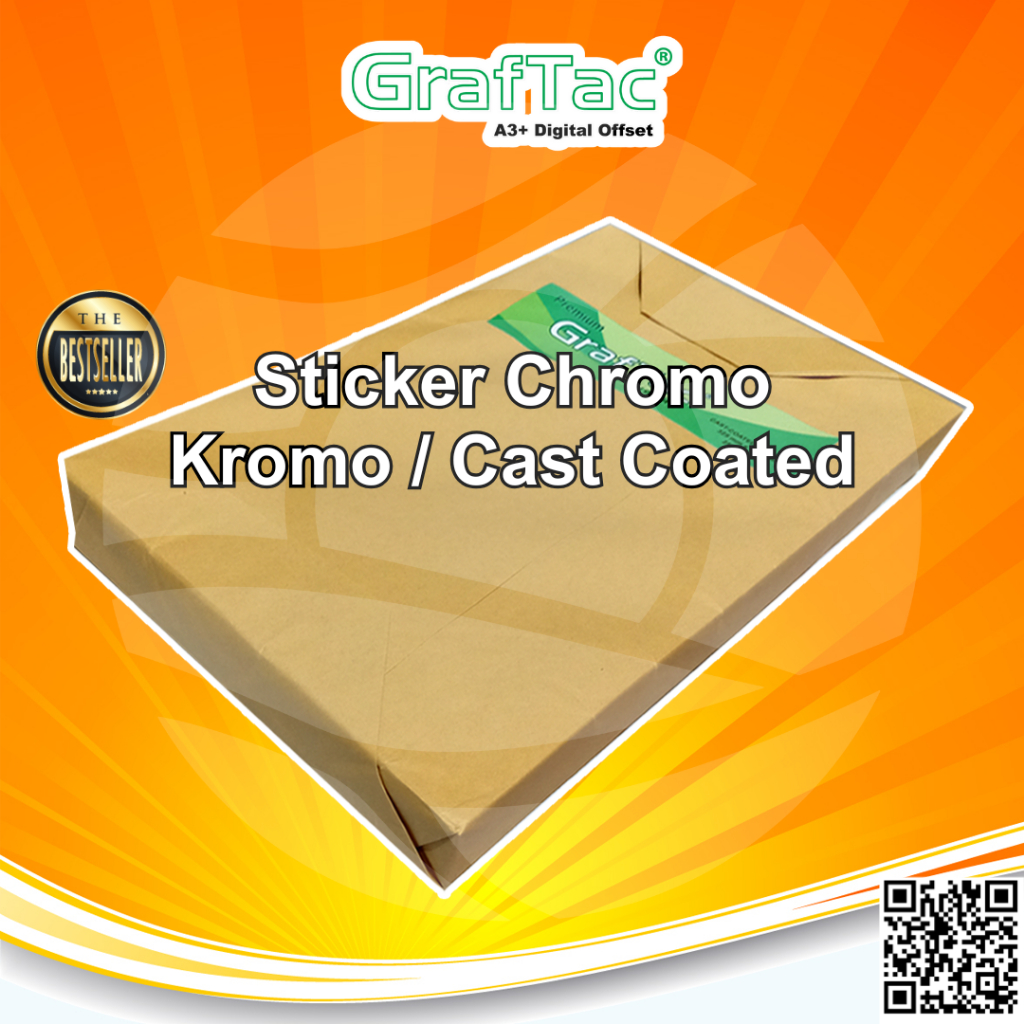 

Instant/Sameday Graftac Stiker Kromo A3+ Bontak Sticker Cast Coated Digital Print - Pack isi 250 lembar