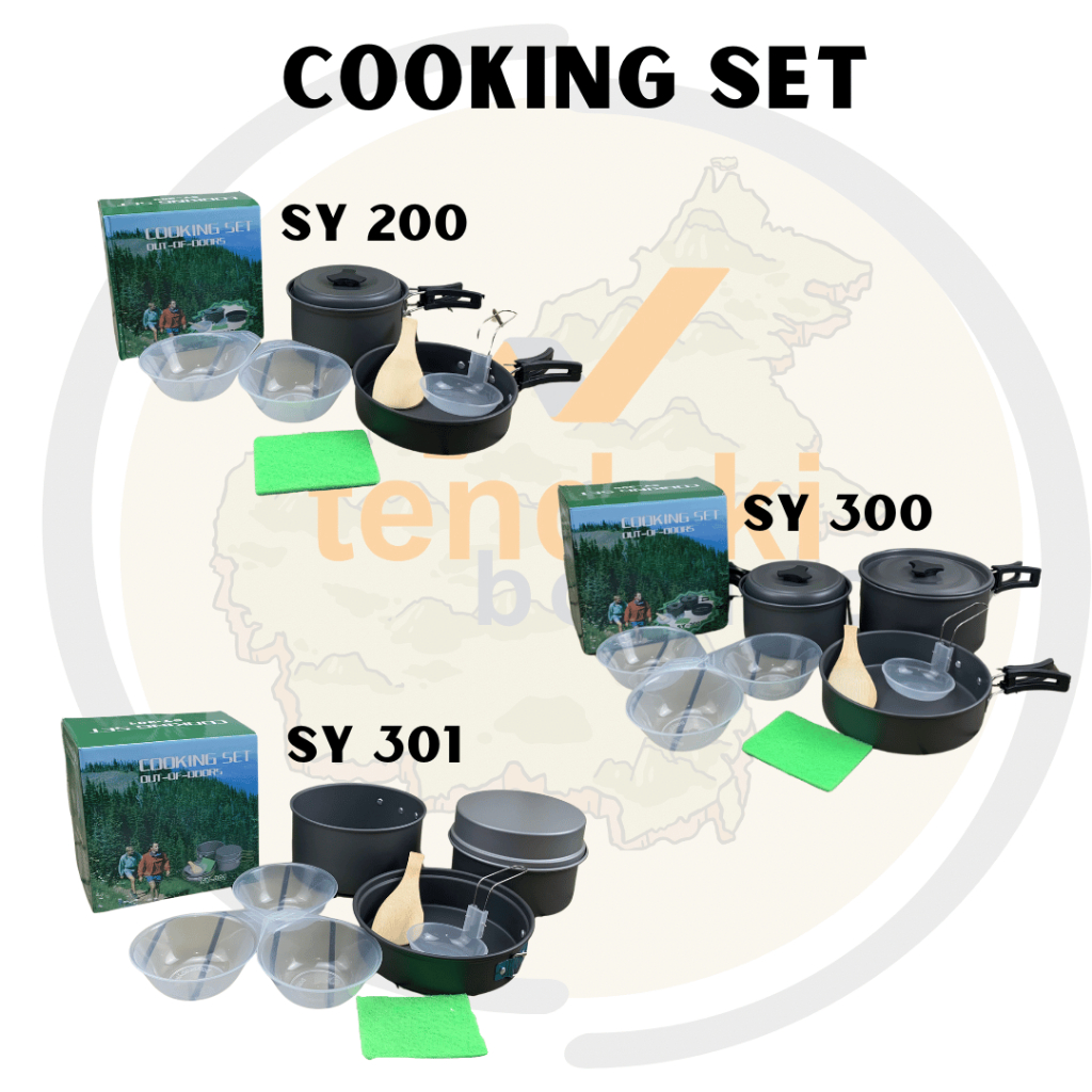 -COOKING SET SY 200 SY 300 SY 301 | ALAT MASAK SET | NESTING | NESTING CAMPING | COOKING SET CAMPING