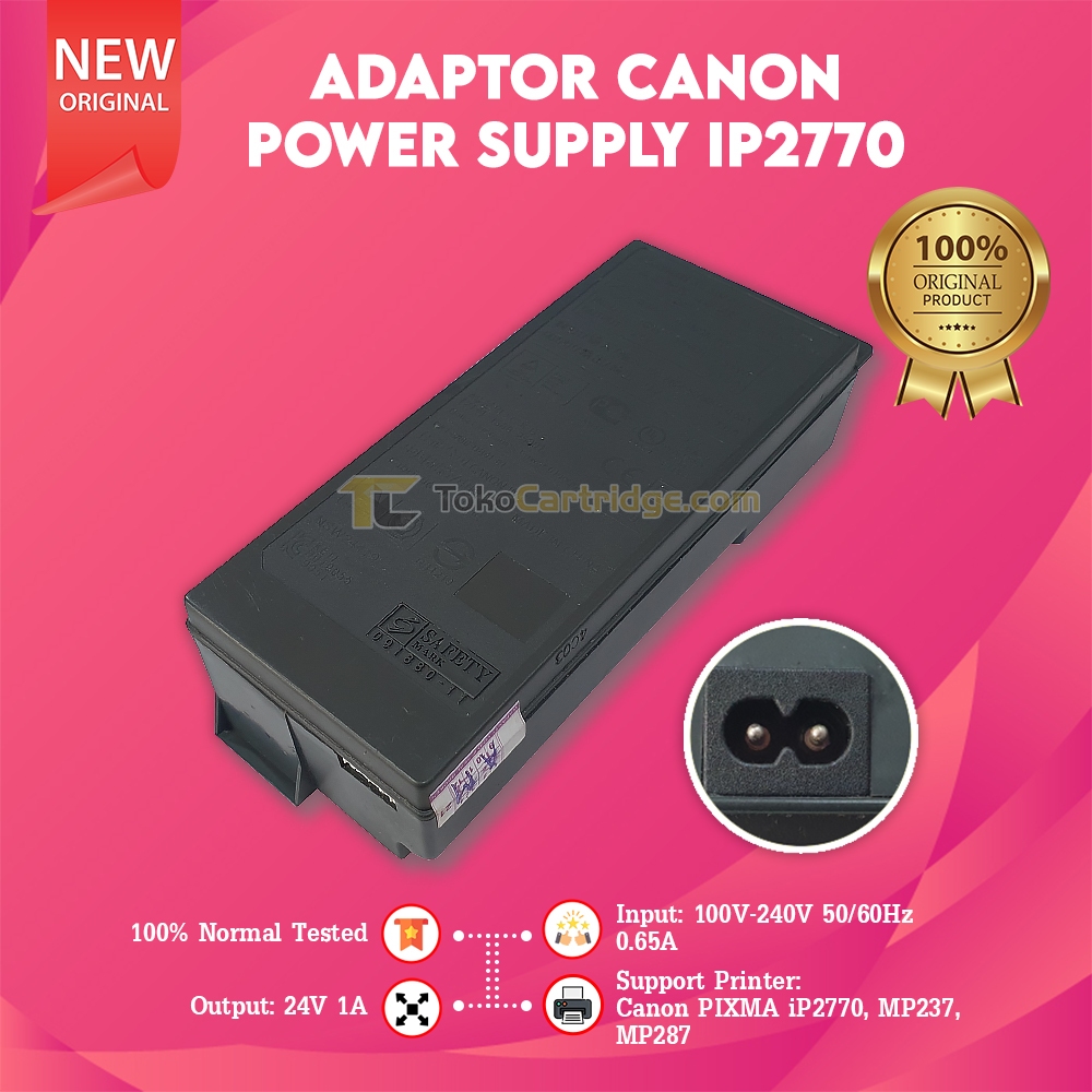 Power Supply Adaptor Printer Canon ip2770 2770 MP287 2770 Adaptor IP2770 Canon IP2770 Adaptor Used