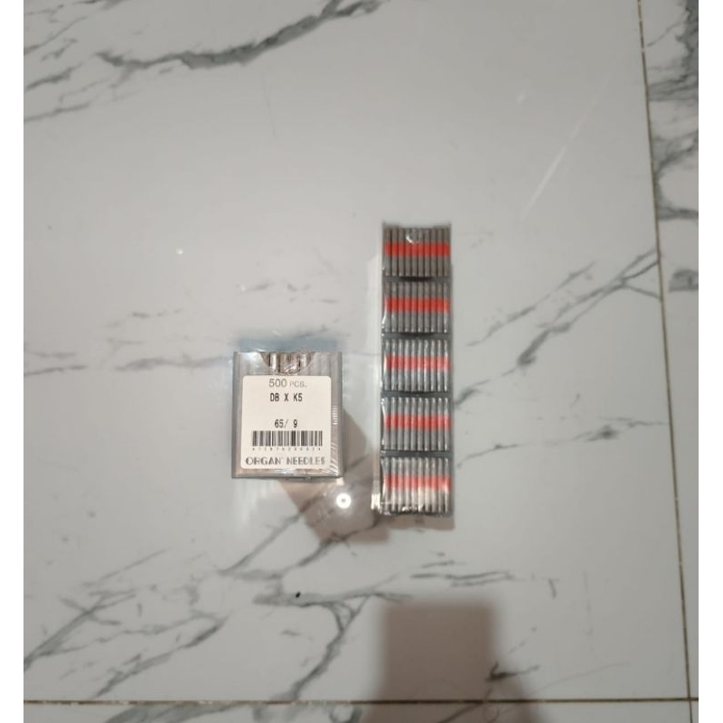 Jarum organ DB X K5 No.9, isi 10 bungkus, untuk mesin Bordir komputer