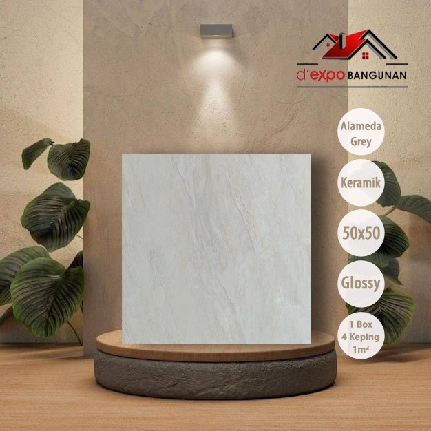 KERAMIK LANTAI ACCURA ALAMEDA GREY 50X50