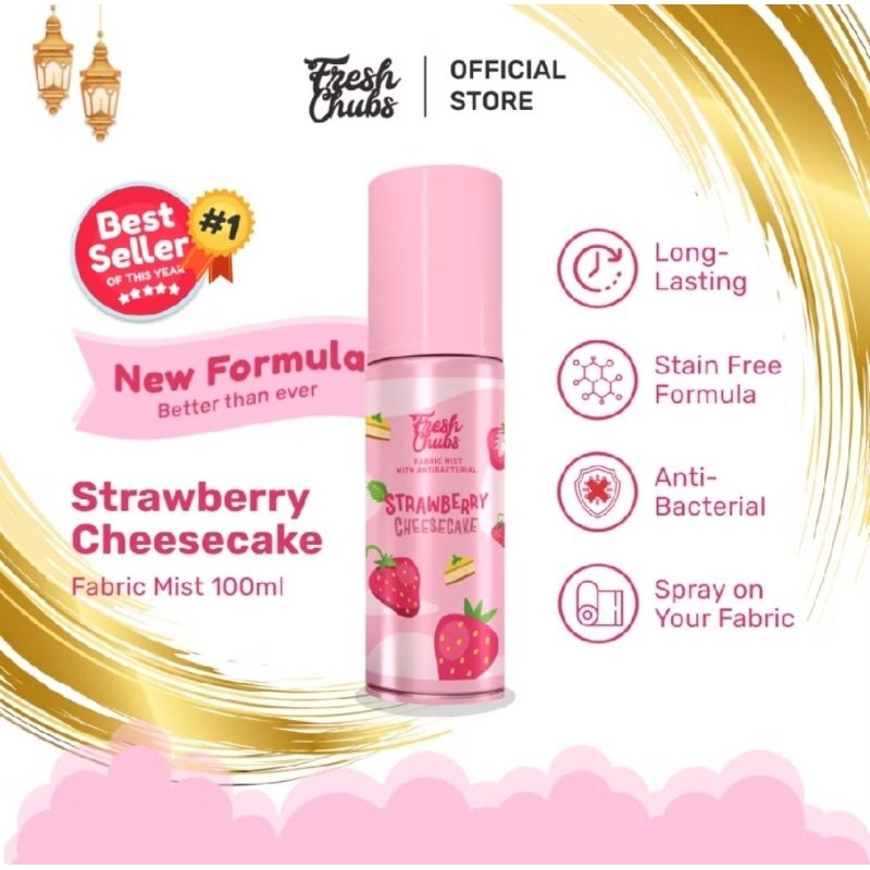 Parfum Freshchubs Pabric Mist Parfum Baju Strawbery Cheesecake 100 ml