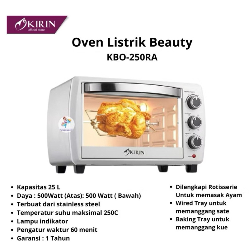 KIRIN Oven Listrik 25Liter KBO-250RA