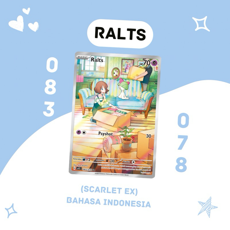 Ralts AR SV1S 083/078 Pokemon TCG Indonesia