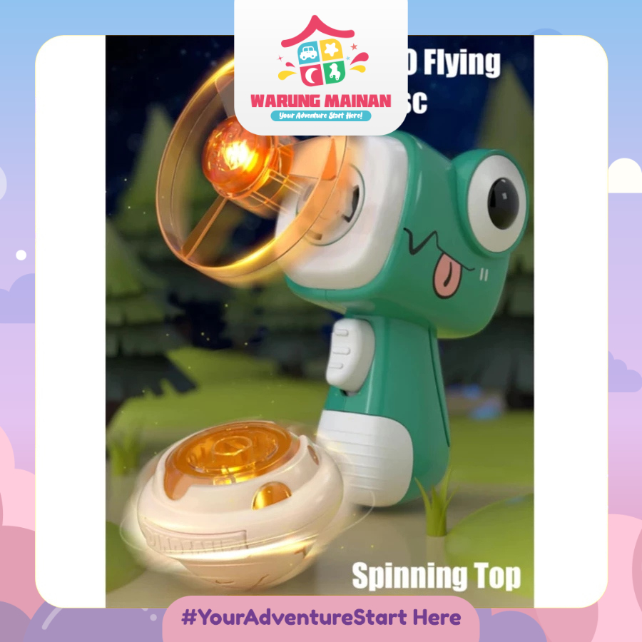 [WARUNGMAINAN] [WM404] Mainan Anak Pistol Gasing Putar Spinning Toys Pistol Ketapel Cute Dino