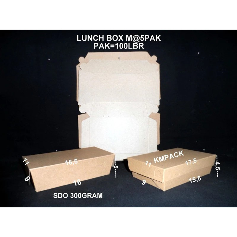 

[ 1pack 100pcs ] lunch box Kraft | lunch box M | lunch box L | lunch box laminasi | kotak makan lunch box rakit sendiri