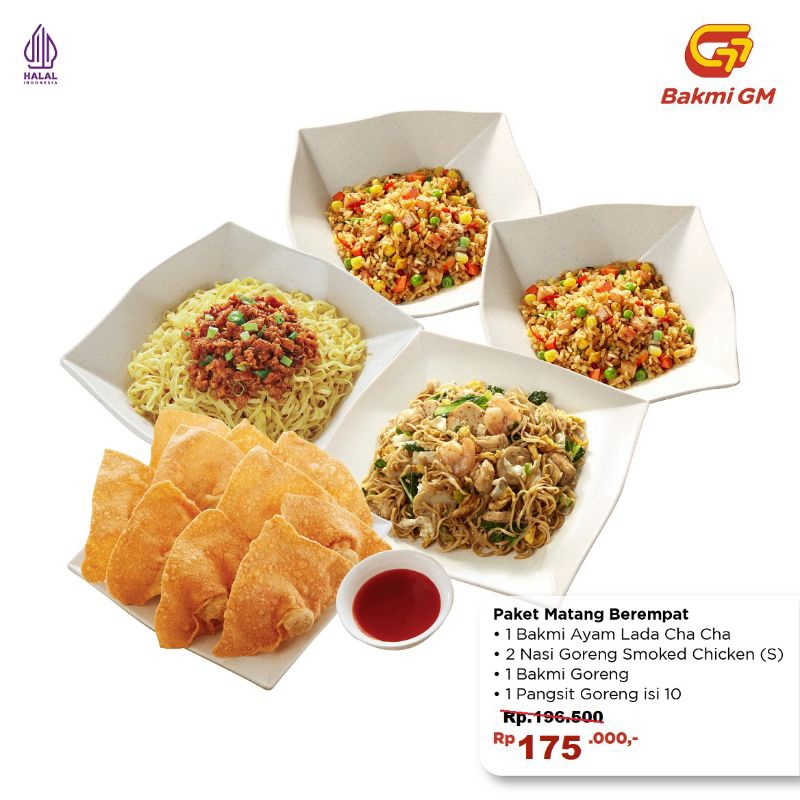 

Bakmi GM - Paket Makan Berempat (Matang)