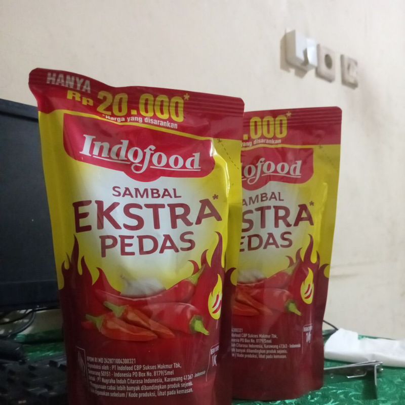 

saos sambal ekstra pedas indofood 1kg