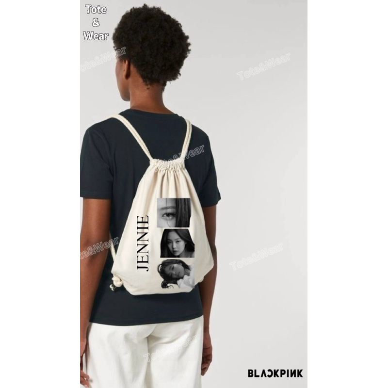 Tas serut motif blackpink part3 tas gambar jennie Lisa rose jisoo