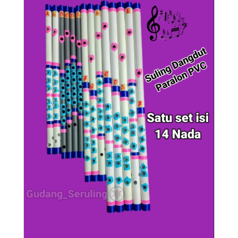 Suling dangdut 1 set isi 14pcs, Suling PVC paralon, Seruling dangdut full set