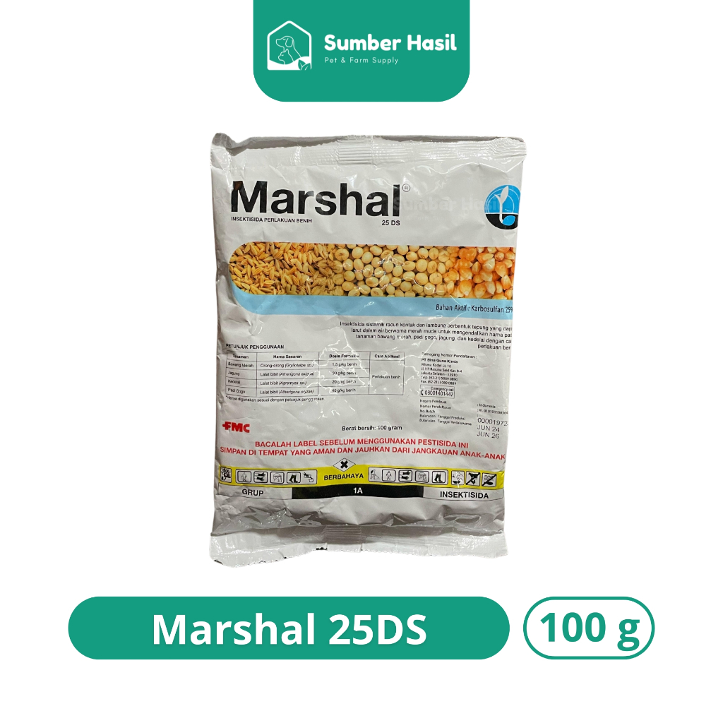 INSEKTISIDA MARSHAL 25 DS BUBUK 100 GR INSEKTISIDA MARSAL KEMASAN 100 GRAM BUBUK ORIGINAL