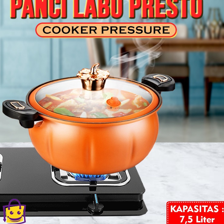 HJ6 ES COD Panci Presto Model Labu Kapasitas 75 Liter
