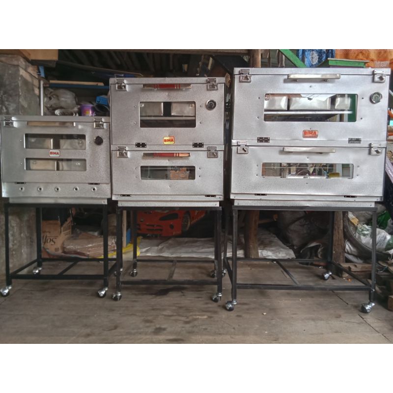 [JUMBO] OVEN GAS BIMA BEST QUALITY, KAPASITAS 18 LOYANG, API ATAS BAWAH, BAHAN STAINLESS SIZE (75 X 