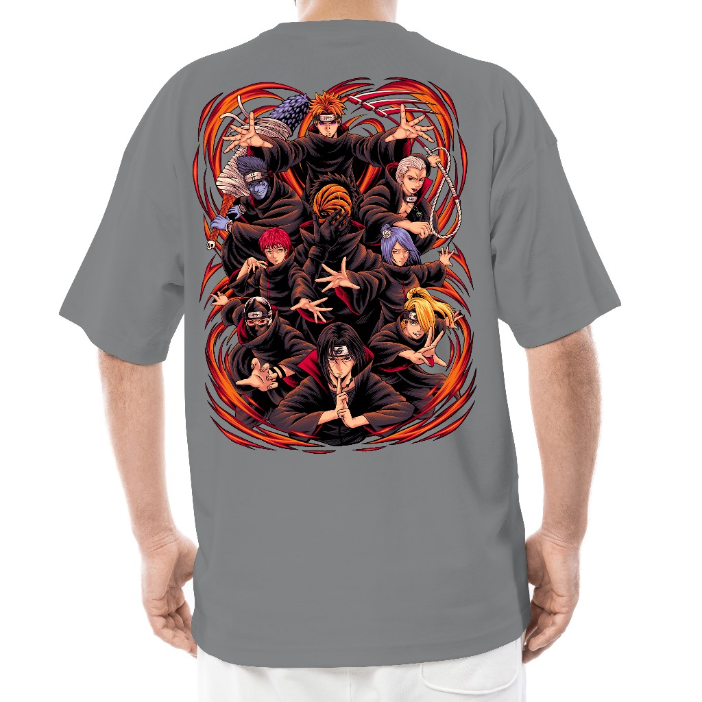 LuckZONE T-Shirt | Kaos Atasan Pria | Akatsuki | Cotton Combed 30s