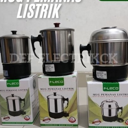 FG2 Teko Mug Elektrik Fleco Teko Stainless Teko Listrik Pemanas Air Listrik Gelas
