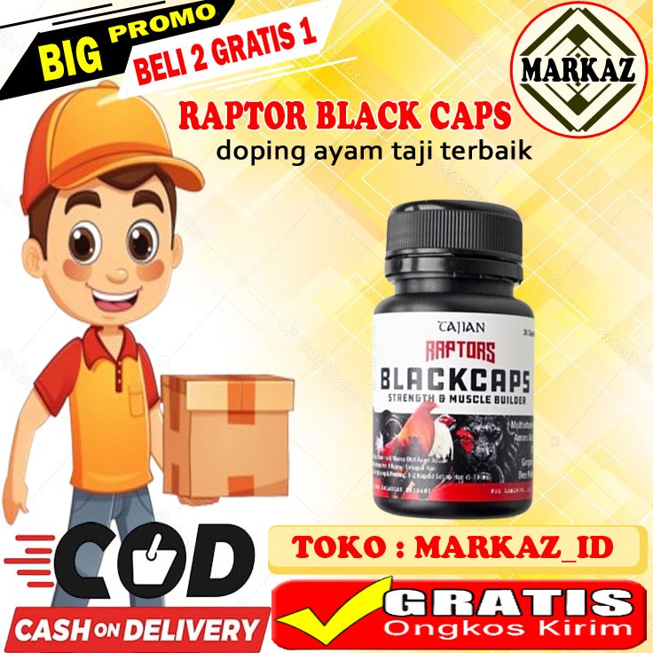 RAPTOR BLACKCAPS - Doping Ayam Aduan Laga ( 30 capsul )