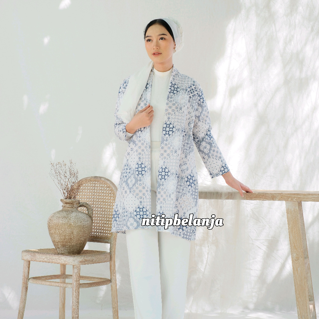 INDANA LONG OUTER/ OUTER BATIK WANITA/CARDIGAN BATIK