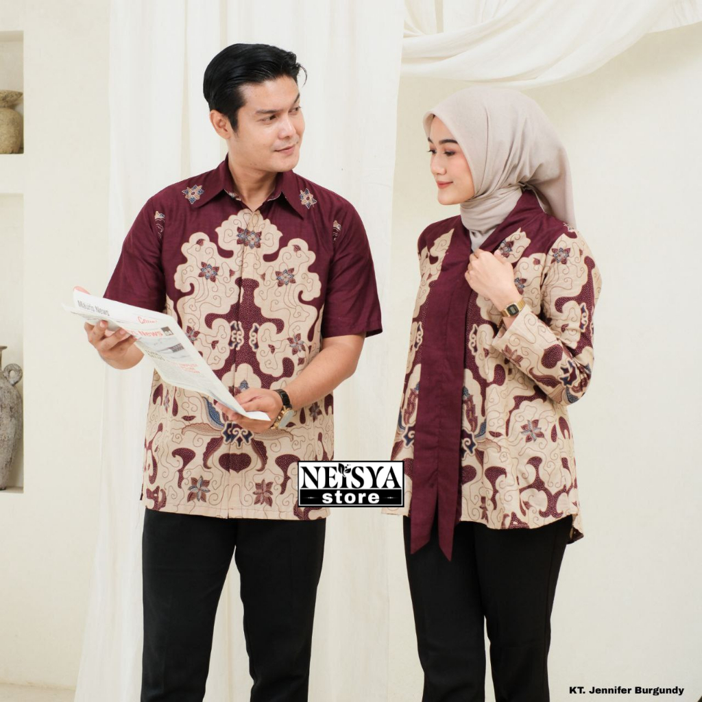 Atasan Batik Couple Baju Batik Sarimbit Pasangan Neisya Busana M LXL XXL