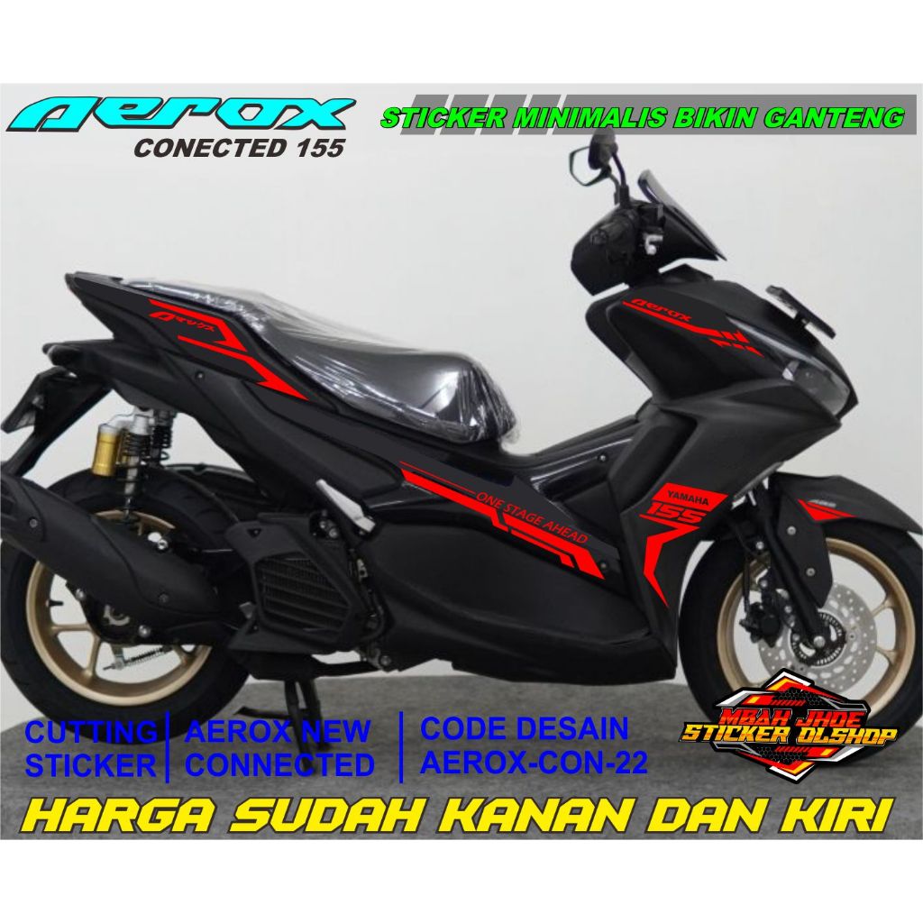 STRIPING MOTOR ALL NEW AEROX CONNECTED NVX 155 CUTTING STICKER SIMPEL ELEGANT