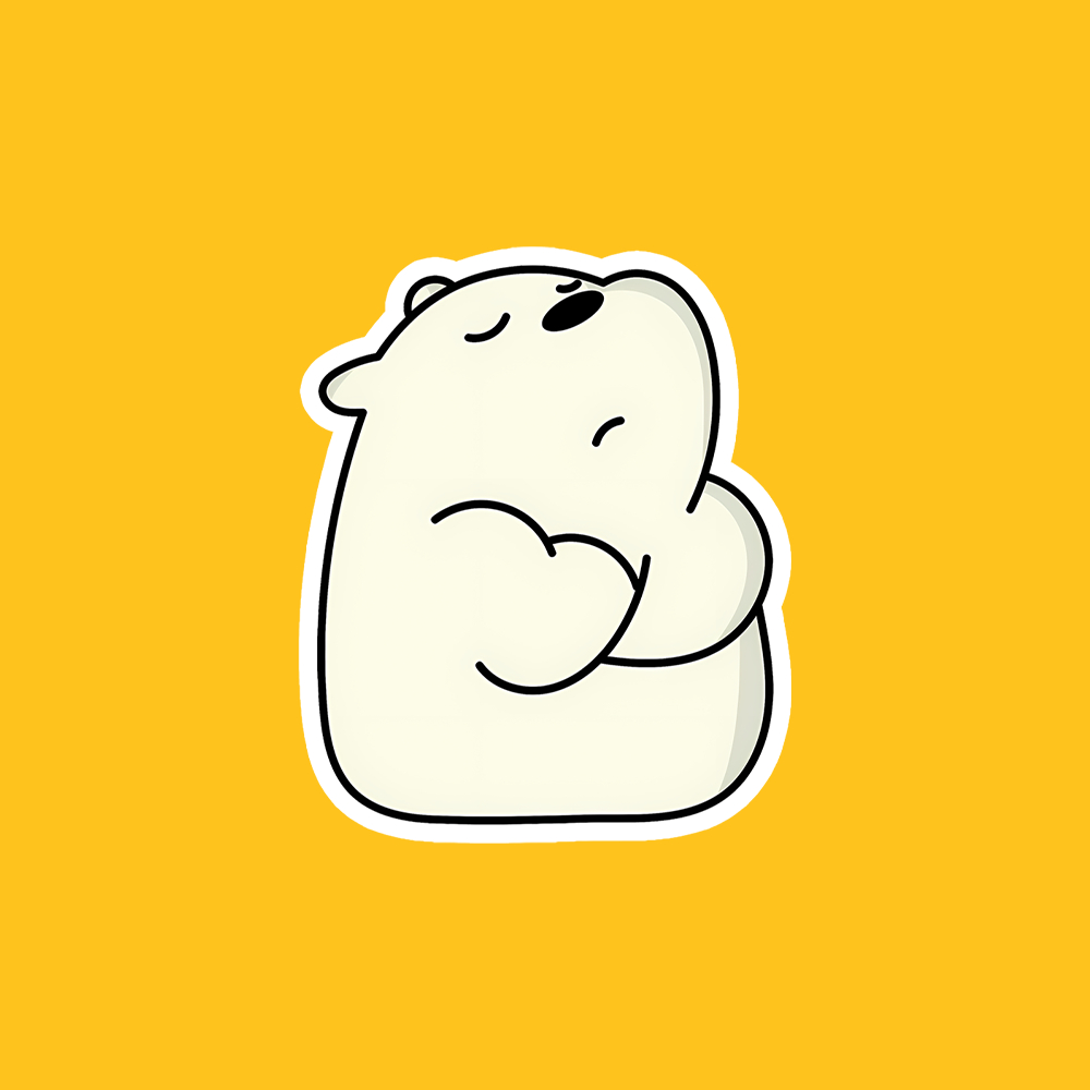 

Ice Bear Offended - Vinyl Sticker Waterproof