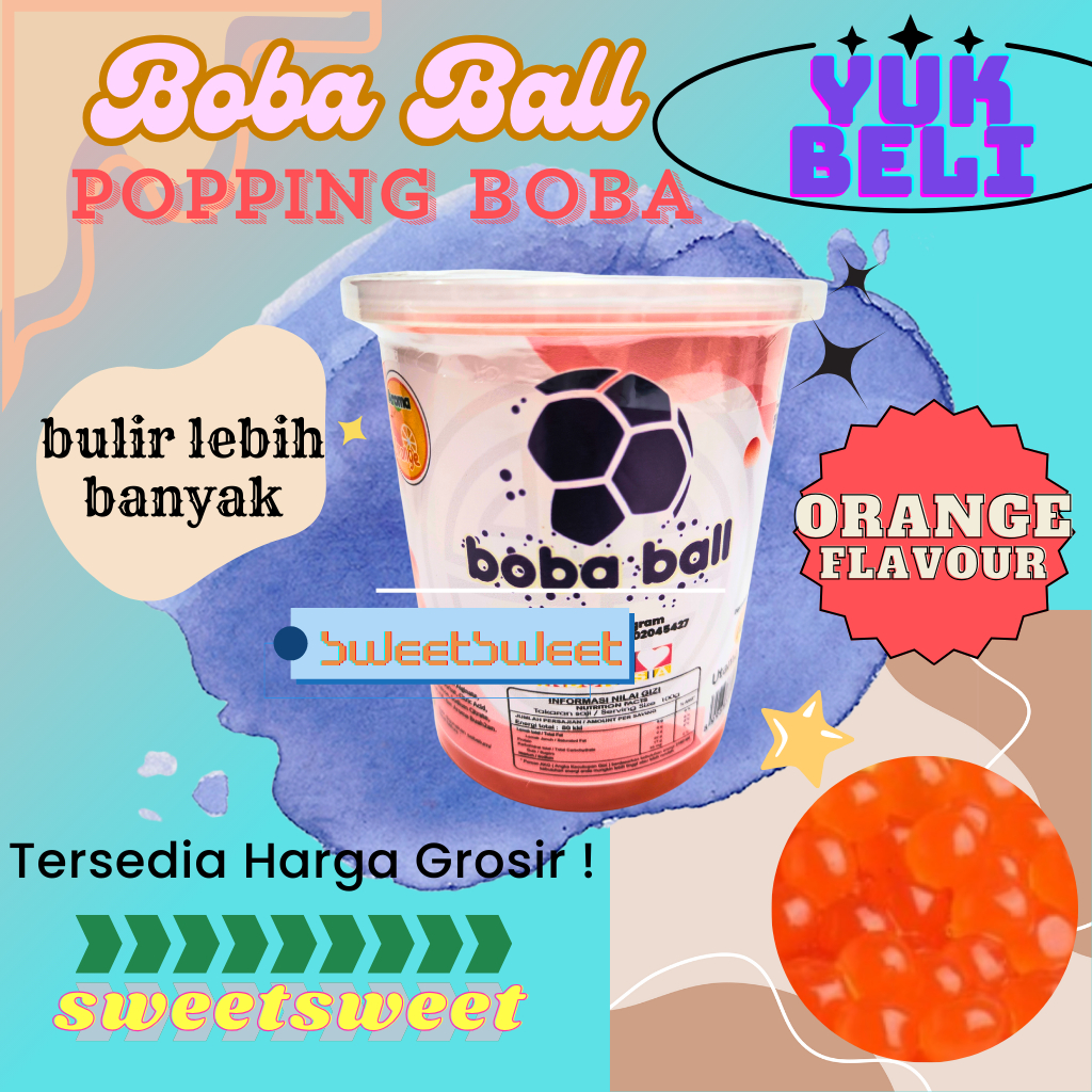 

Sweetsweet Popping Bobaball Rasa Orange | kemasan 1 kg Toping | Minuman Kekinian | COD dan Grosir