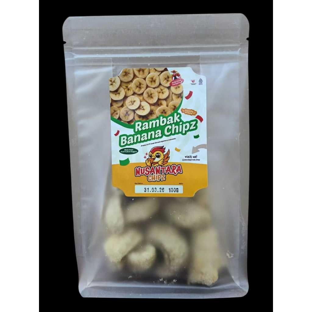 

Bite Sized Banana Crunch Premium Rambak Pisang Keripik Pisang Cemilan Snack 250gr