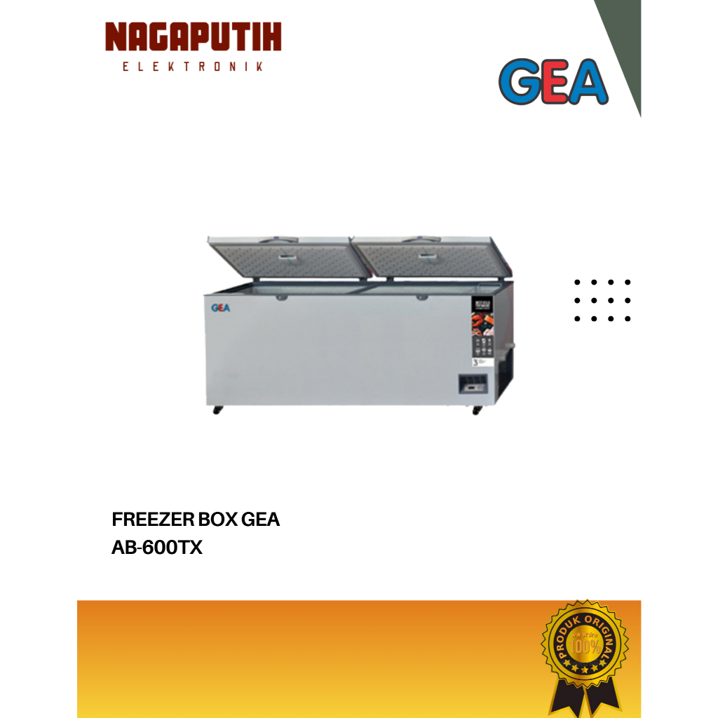 GEA CHEST FREEZER BOX AB-600TX GARANSI RESMI