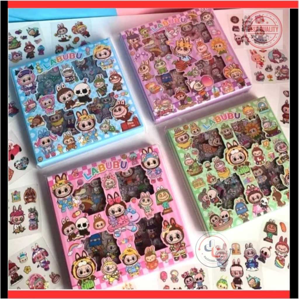

(JCP) Stiker Labubu Kotak Isi 100 Pcs /Stiker Tempel