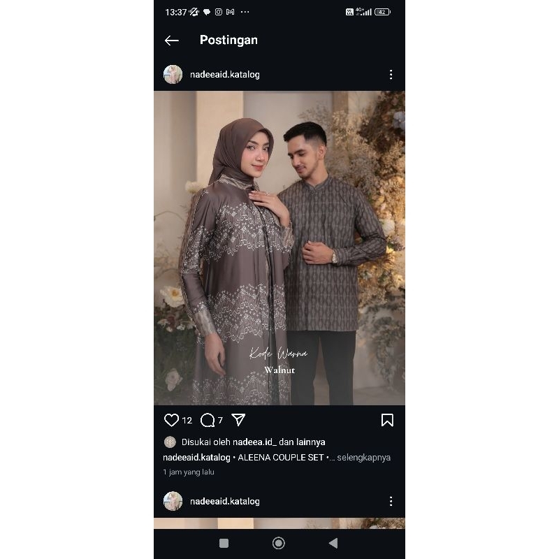 Aleena gamis by nadeea walnut S