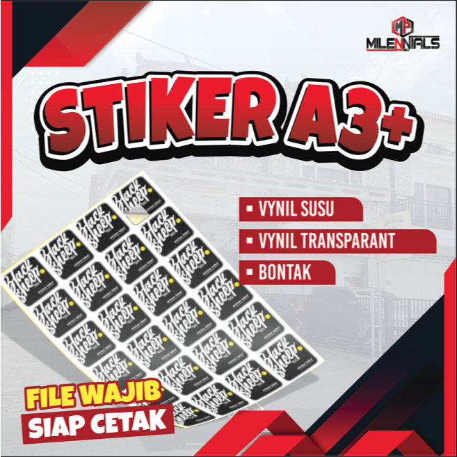 

Cetak Stiker A3+ Vinyl / Bontak / Glossy / Transparant Sticker Custom MURAH / Label / Kemasan / Logo / Makanan / Minuman / skincare kosmetik bedak / Plus Potong Putus (Die Cutting) /Permukaan (Kiss Cut), Kualitas Premium