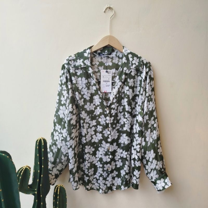 Zara floral print shirt new tag