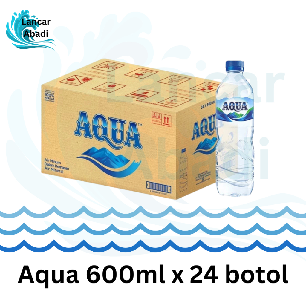 

Aqua Botol 600ml isi 24 (1box) Air Minum Mineral