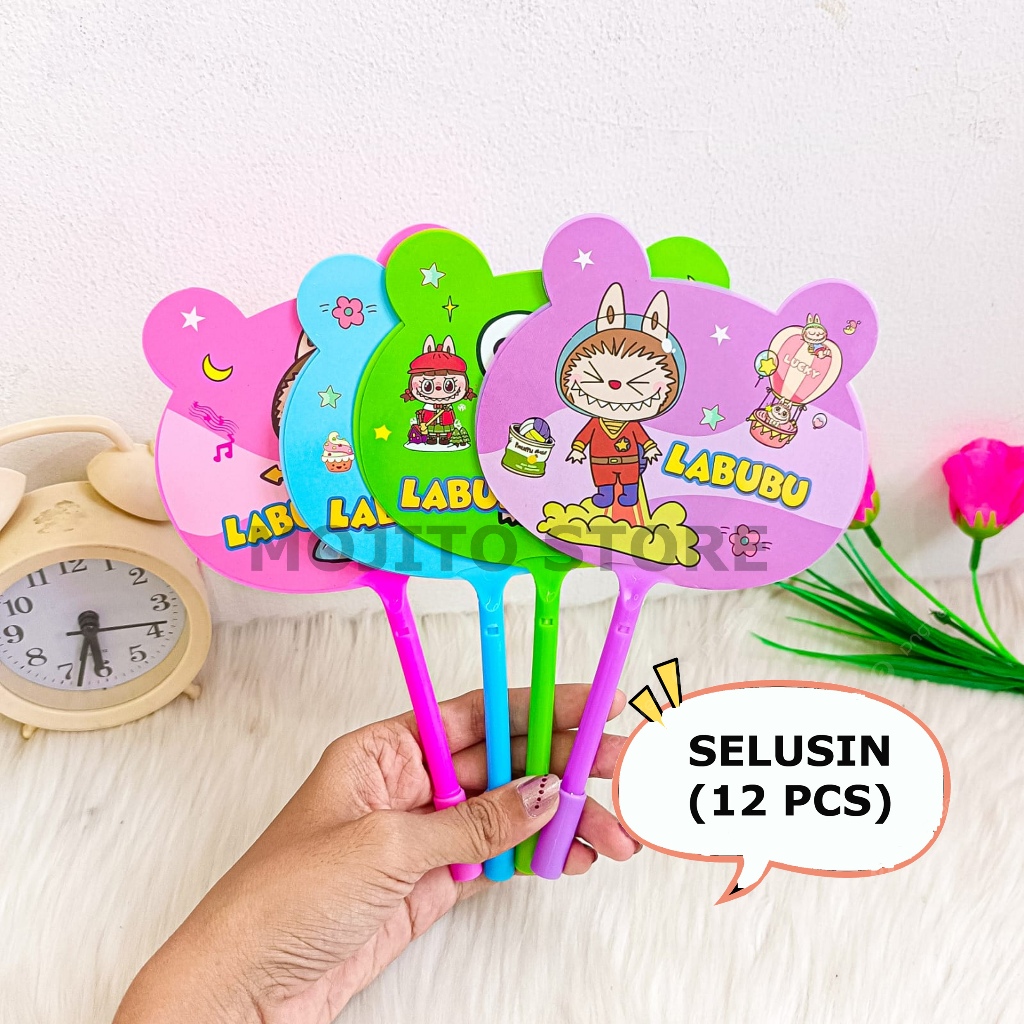 

(12 PCS) PULPEN KIPAS LABUBU PEN PENA BOLPEN SOUVENIR SUVERNIR POP MART THE MONSTER FAN