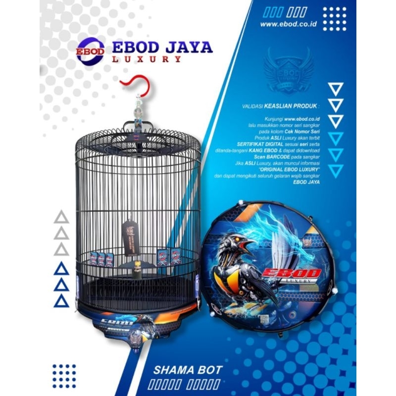 Sangkar murai pvc no 2 Ebod Jaya Luxury Shama Bot murai decal