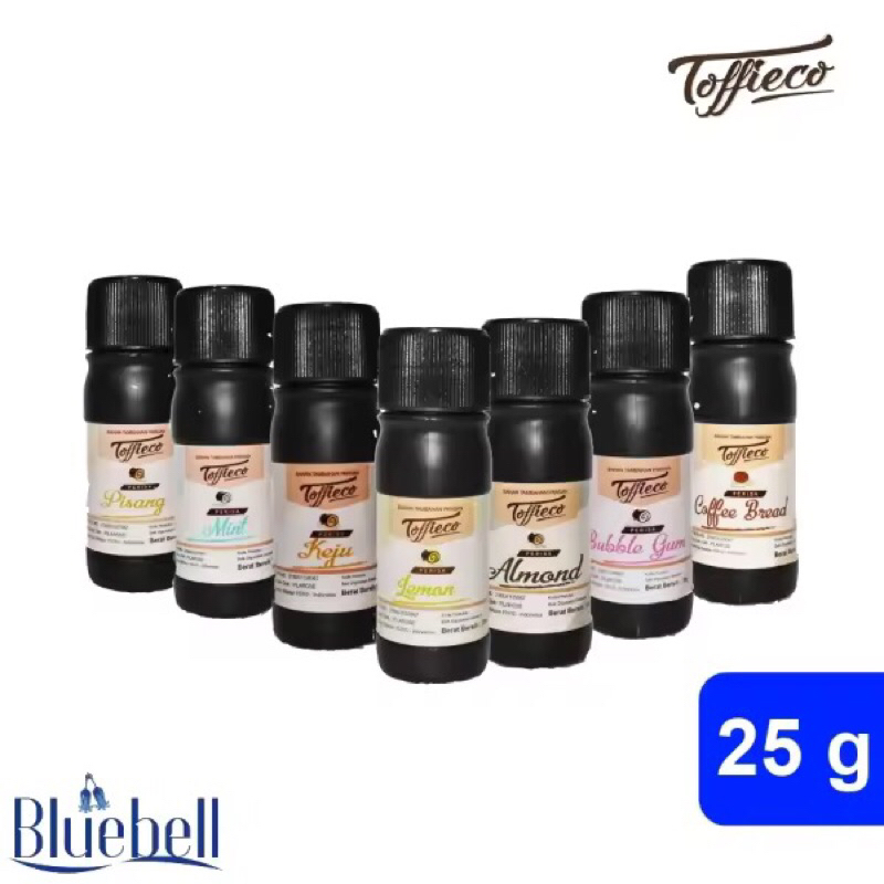 

Toffieco Flavour Essence 25g Esens Perisa Keju Mint Kopi Moka Pisang Karamel Cappucino Mint Susu