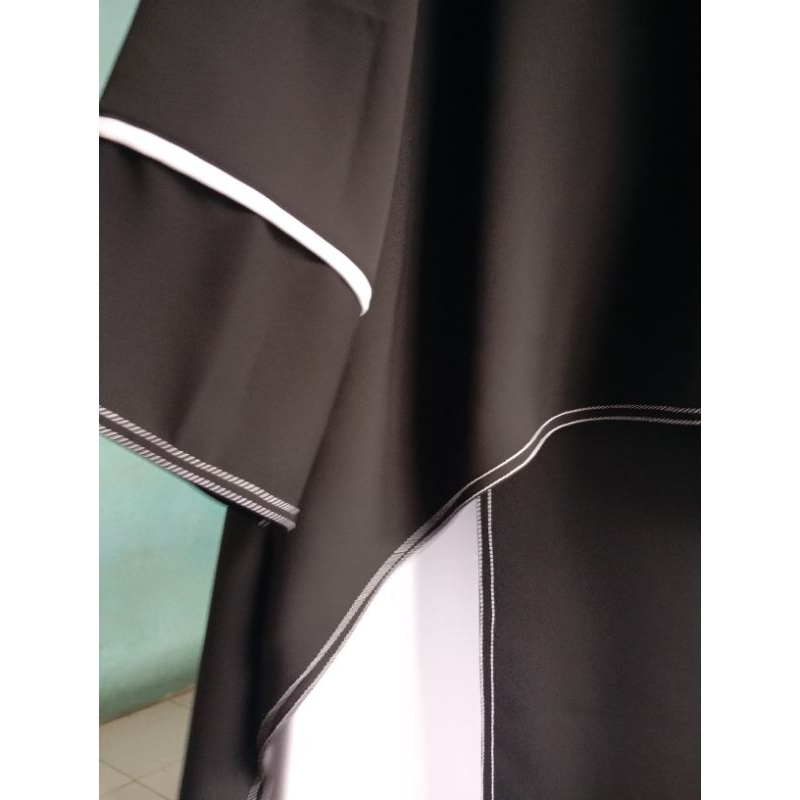 abaya kombinasi/ abaya arab/ gamis elegant/ gamis kombinasi hitam putih