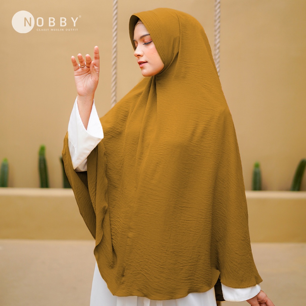Nobby Ghaniya Khimar Bahan Crinkle Airflow
