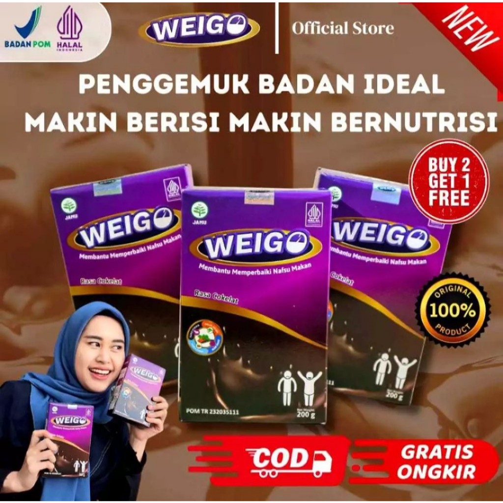 

Weigo - Susu Penambah Berat Badan 200gr Paket Nutrisi