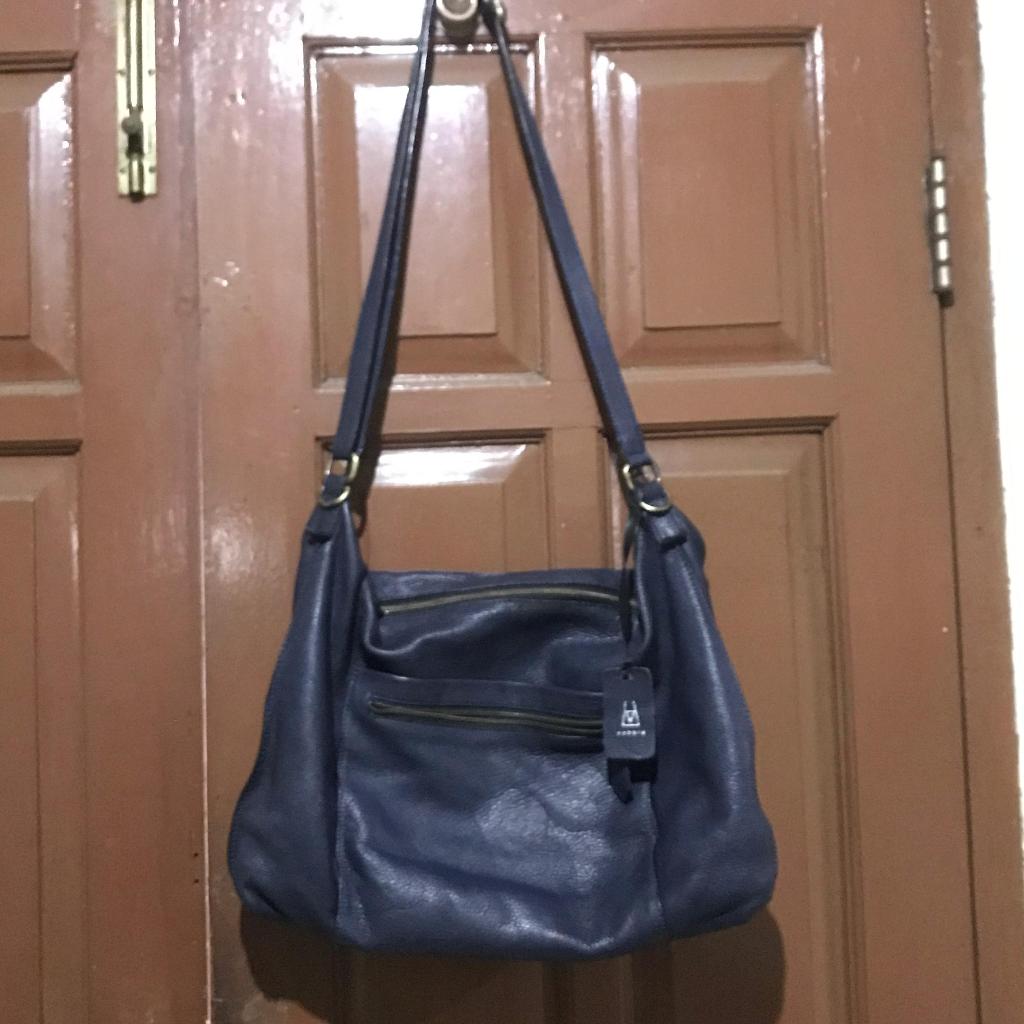 |BACA DESKRIPSI| PRELOVED SABERO BRAND NAVY LEATHER ORI