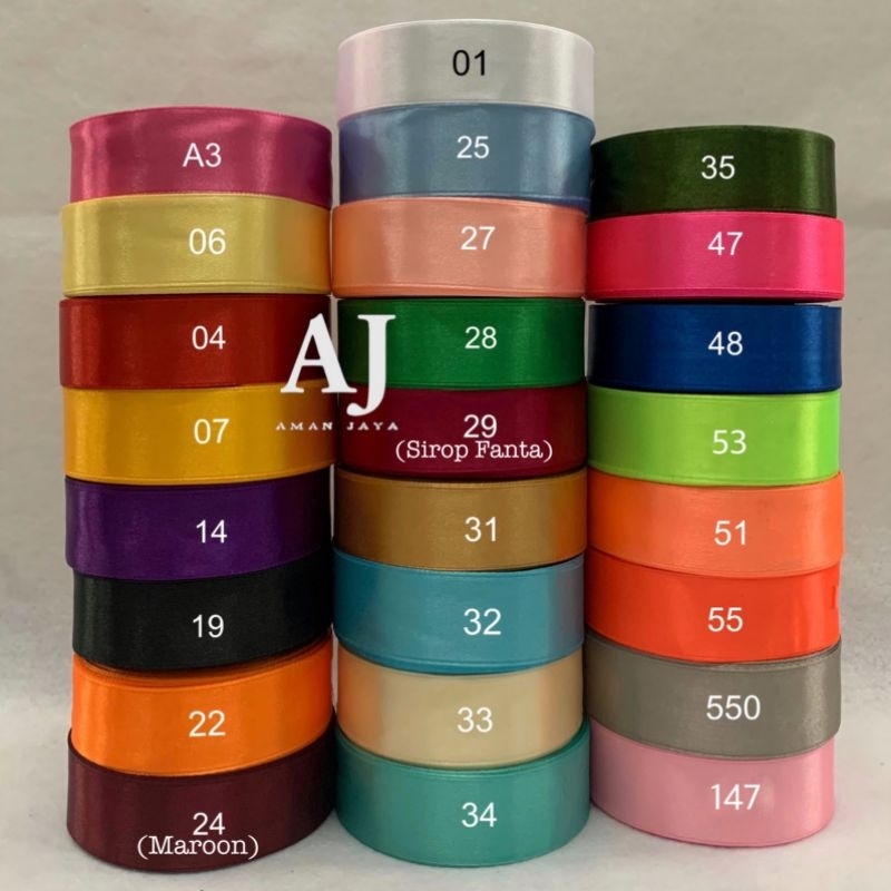 

Pita Satin 1 Inch / Pita Saten 2,5 cm