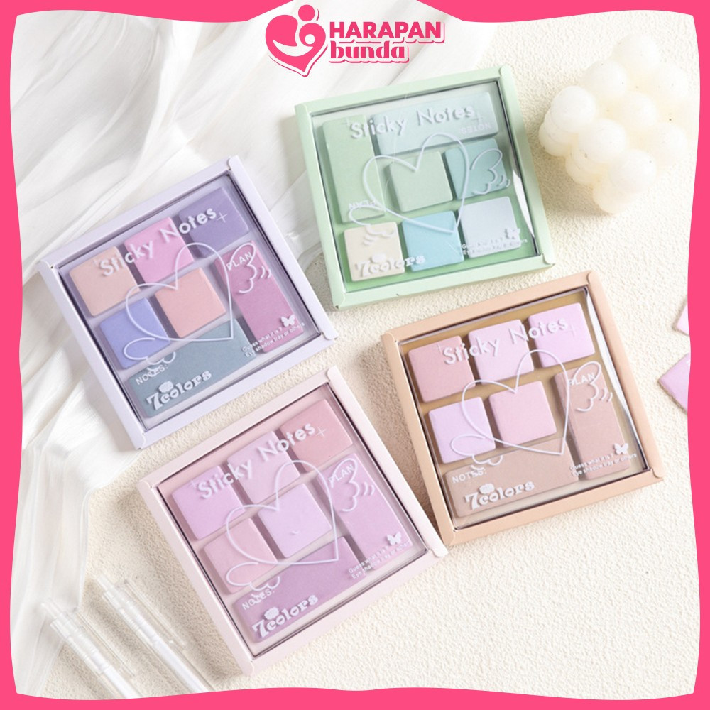 

Sticky Notes Macaron Pallate Edition Memo Tempel Mini Aesthetic / Sticky Note Bentuk Eye Shadow Catatan Kecil Harapan Bunda A117