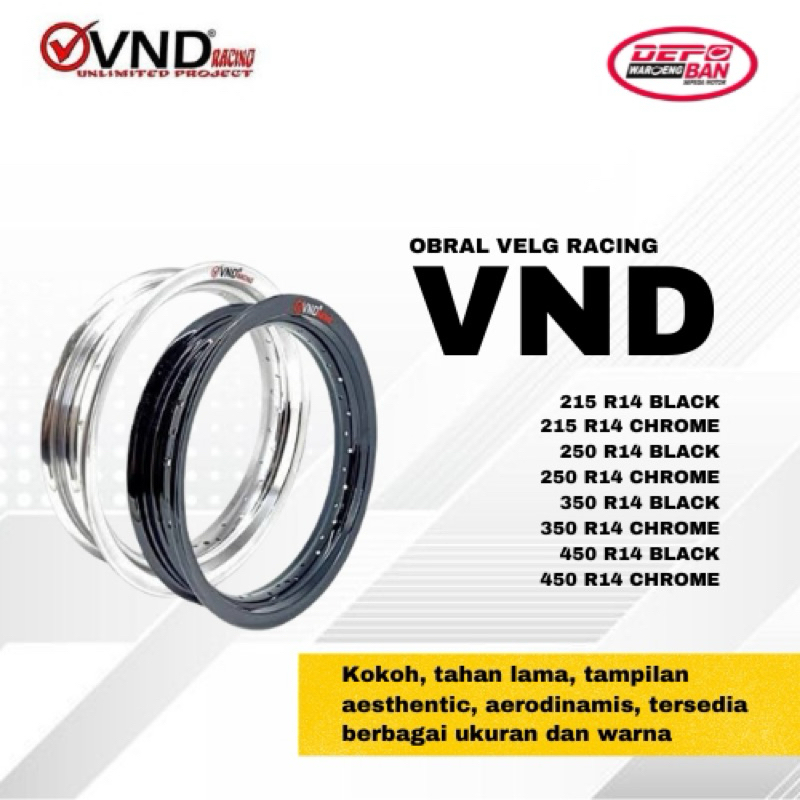 OBRAL PRODUK VELG VND ORIGINAL NEW
