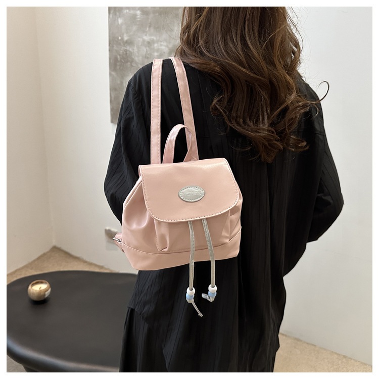 NUII - Tas Backpack Wanita Mini Model Korea/Tas Ransel Wanita Kulit Lucu Gaya Retro Tas Serut Import