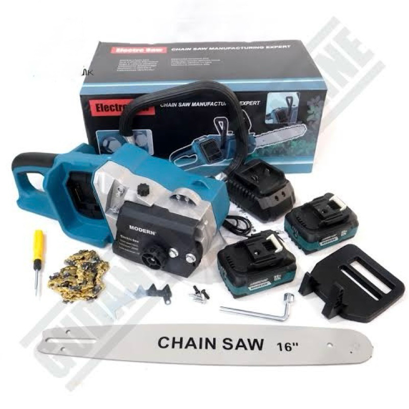 Chainsaw CORDLESS 16" MODERN / Mesin Gergaji baterai Modern 16"
