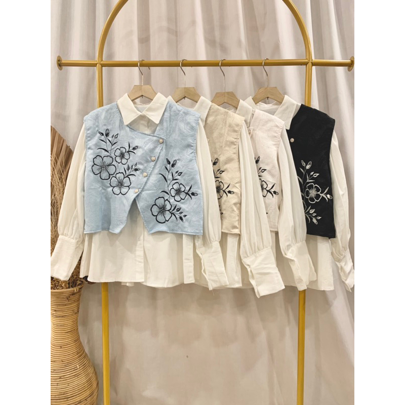 Blus Set Best Bordir Wanita