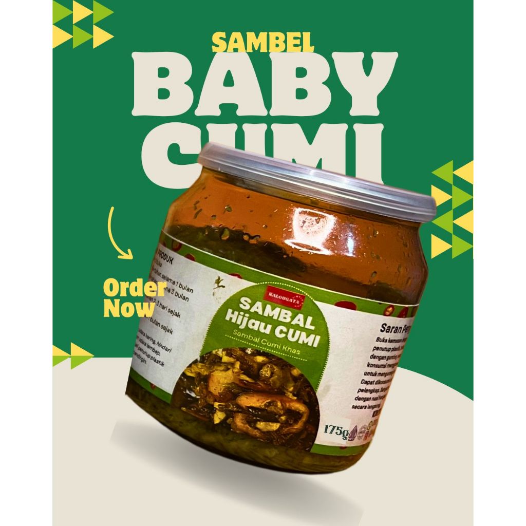 

[150 gr] SAMBAL HIJAU BABY CUMI RUMAHAN - PRAKTIS - NENDANG - GURIH - PEDAS - TAHAN LAMA - TANPA PENGAWET